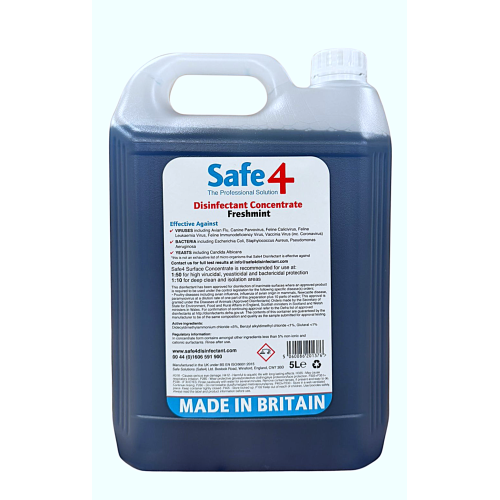 Safe4 Disinfectant Concentrate (5L)
