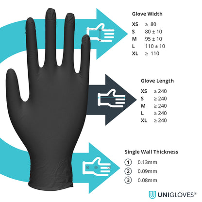 UniGloves - PRO.TECT Premium Nitrile - Black