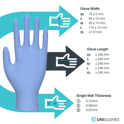 UniGloves - Pearl - Nitrile - Blue