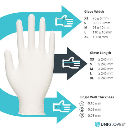 Unigloves - Classic - Latex - Natural - Powdered