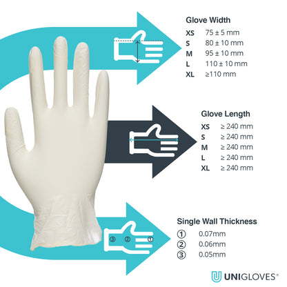 UniGloves - Unicare Stretch - Vinyl - Natural - EN455