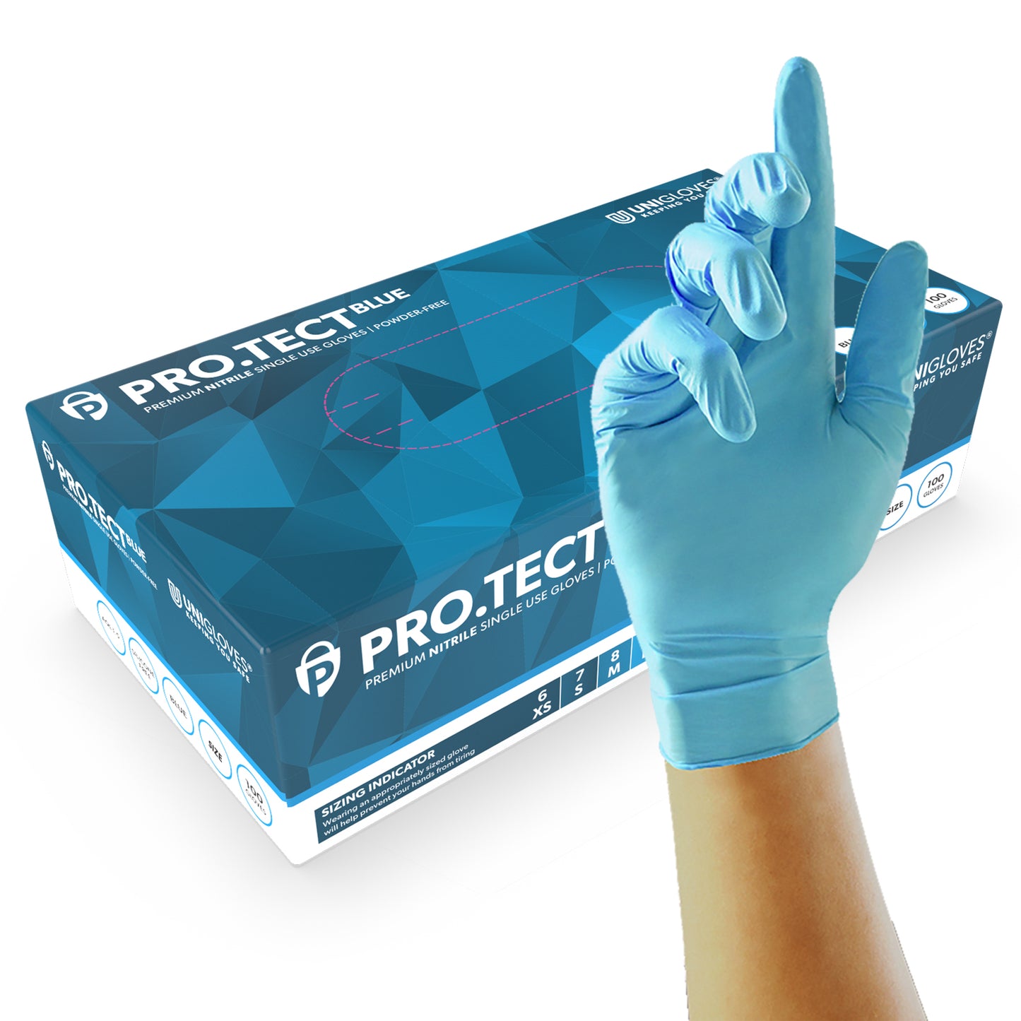 UniGloves - PRO.TECT Premium Nitrile - Blue