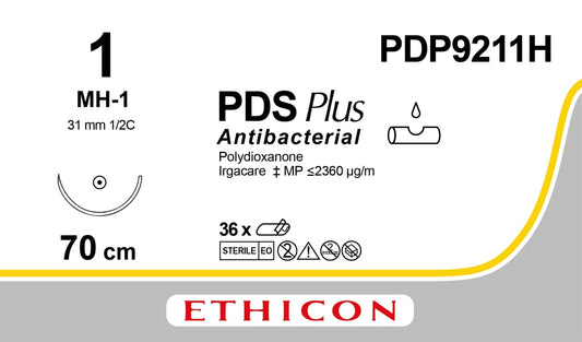 Ethicon PDS PLUS violet USP 1 70cm Taperpoint 31mm 1/2C (PDP9211H)