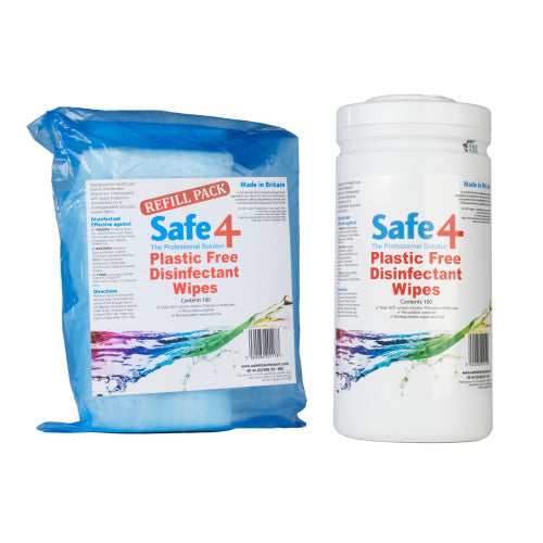 Safe 4 Plastic Free Disinfectant Wipes