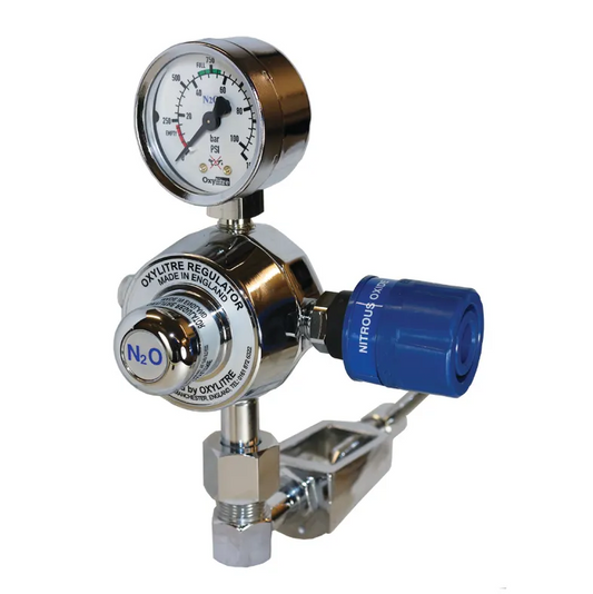N₂O Regulator - Pin Index - Self Sealing Valve