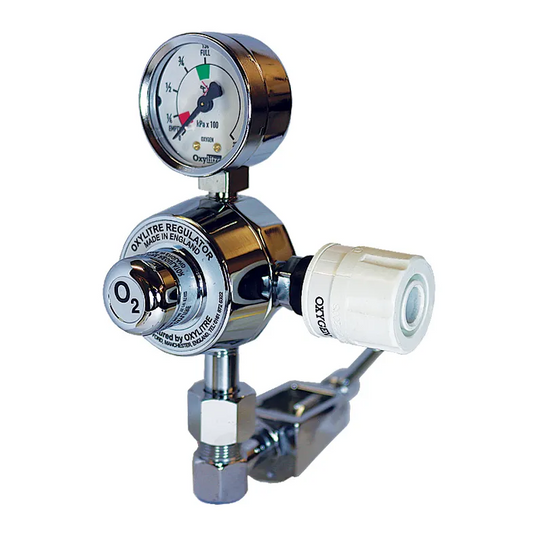 O2 Regulator - Pin Index - Self Sealing Valve Outlet