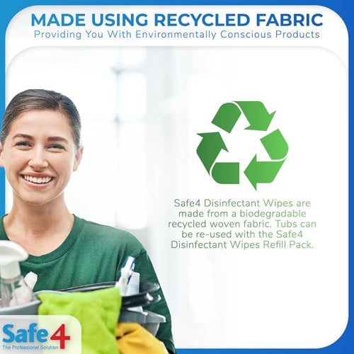 Safe 4 Plastic Free Disinfectant Wipes